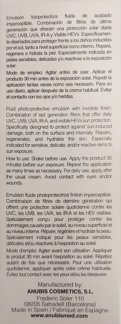 Anubismed 50+ Protection Fluid Indications And Usage (Anubismed Spf Indications And Usage)